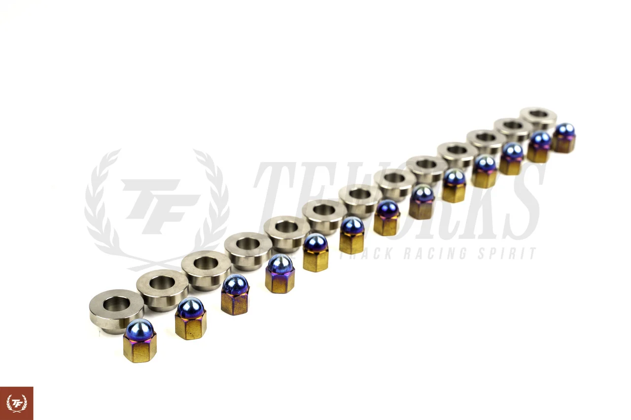 TF SR20DET Burnt Titanium Valve Cover Nuts & Washers Set - OEM Style S13