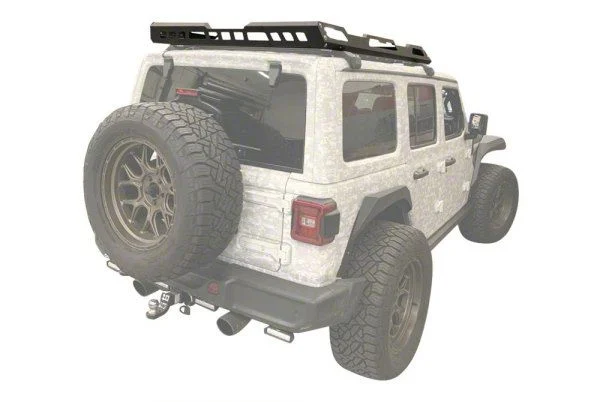Endurance Roof Rack with LED Lights; Black (09-20 F-150)