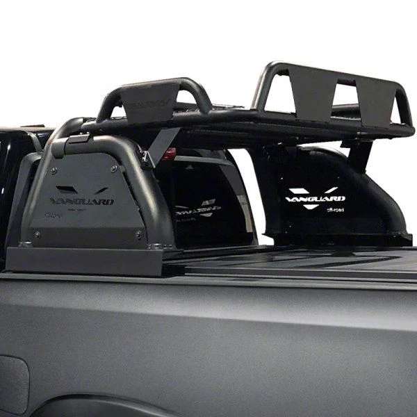 Raven Bed Bar with 2.50-Inch LED Cube Lights; Black (07-26 Sierra 1500)