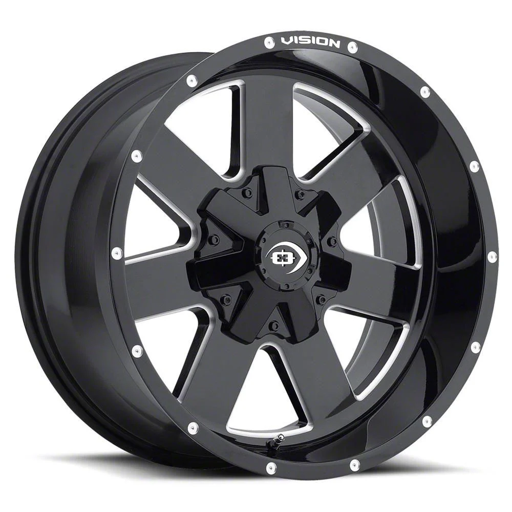 Arc Gloss Black Milled 6-Lug Wheel; 17x9; 12mm Offset (07-14 Yukon)