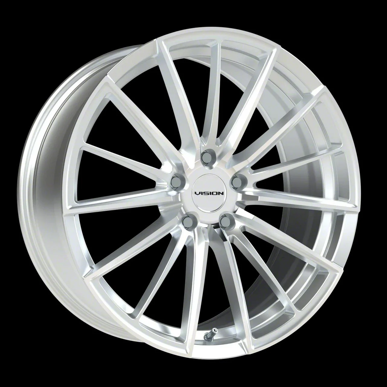 Axis Hyper Silver Machined Face Wheel; 20x8.5; 35mm Offset (24-26 Mustang GT, EcoBoost)