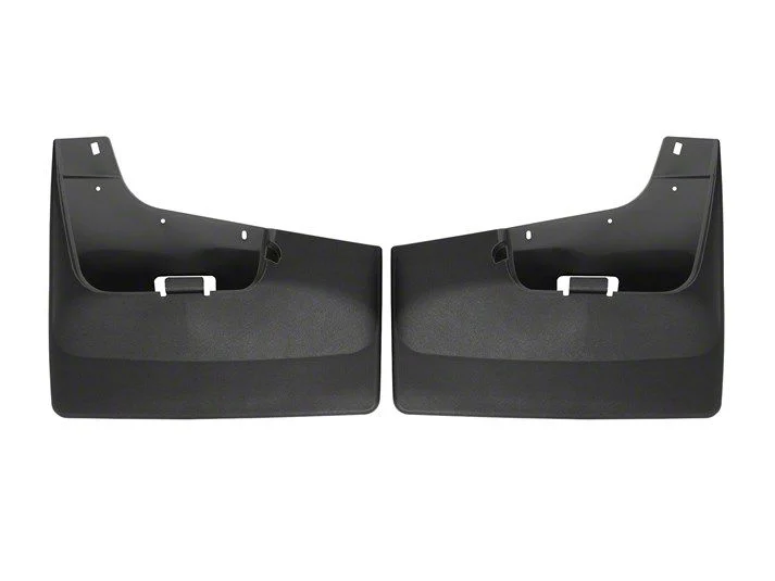 Weathertech No-Drill Mud Flaps; Rear; Black (20-26 Silverado 3500 HD DRW)