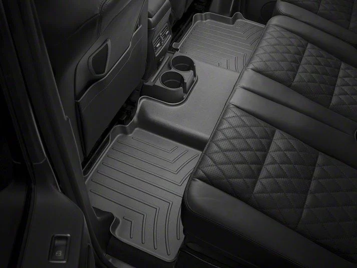 Weathertech DigitalFit Rear Floor Liner for Vinyl Floors; Black (20-26 Silverado 3500 HD Crew Cab)