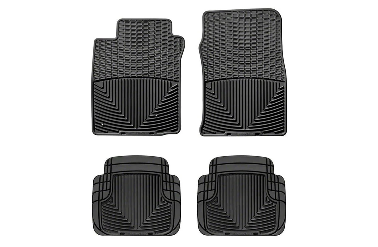 Weathertech All-Weather Front and Rear Rubber Floor Mats; Black (05-09 Mustang)