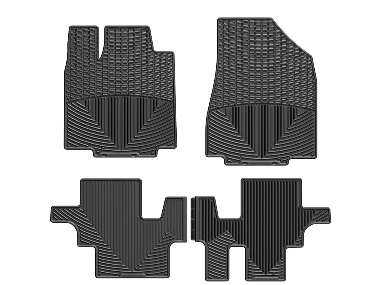 Weathertech All-Weather Front and Rear Rubber Floor Mats; Black (10-14 Mustang)