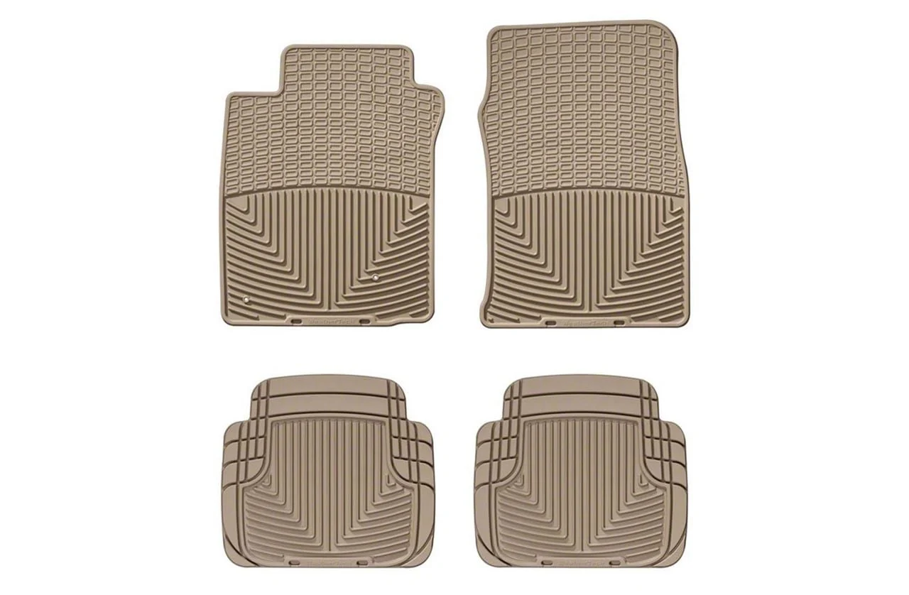 Weathertech All-Weather Front and Rear Rubber Floor Mats; Tan (05-09 Mustang)