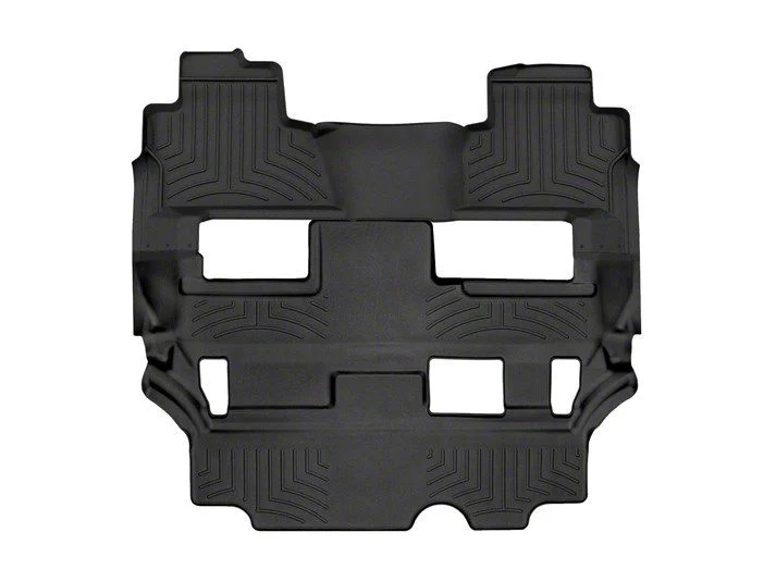 Weathertech Rear and Third Row Floor Liner HP; Black (15-20 Yukon w/ 2nd Row Bench Seat)