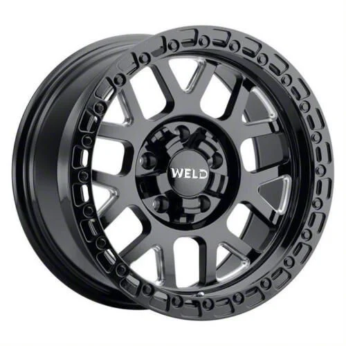Weld Off-Road Cinch Gloss Black Milled 6-Lug Wheel; 20x9; 0mm Offset (07-14 Yukon)