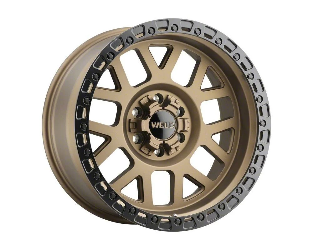 Weld Off-Road Cinch Satin Bronze with Satin Black Ring 6-Lug Wheel; 17x9; 0mm Offset (07-14 Yukon)