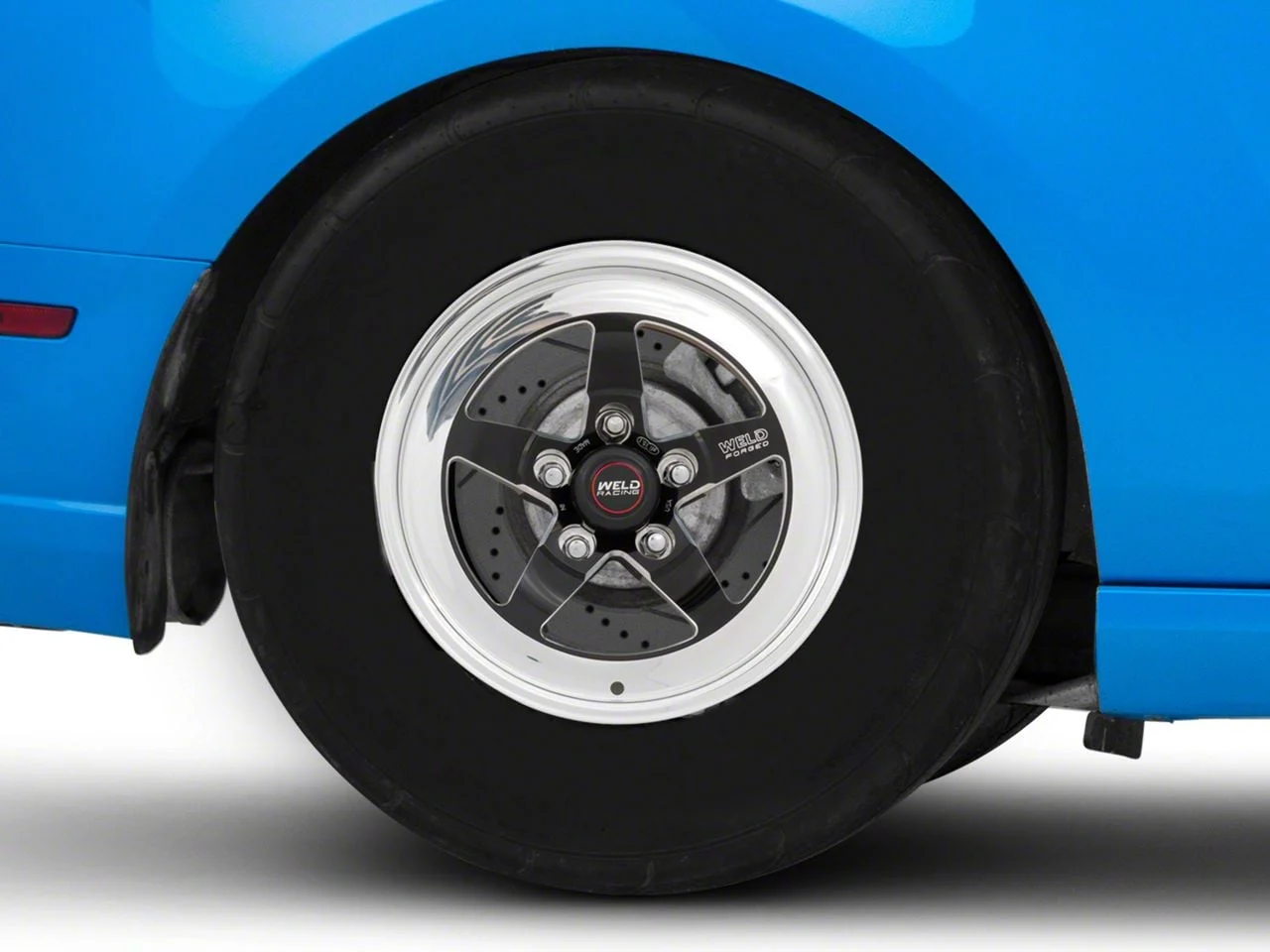 Weld Racing RTS S71 Black Anodized Wheel; Rear Only; 15x10; 50mm Offset (10-14 Mustang, Excluding 13-14 GT500)