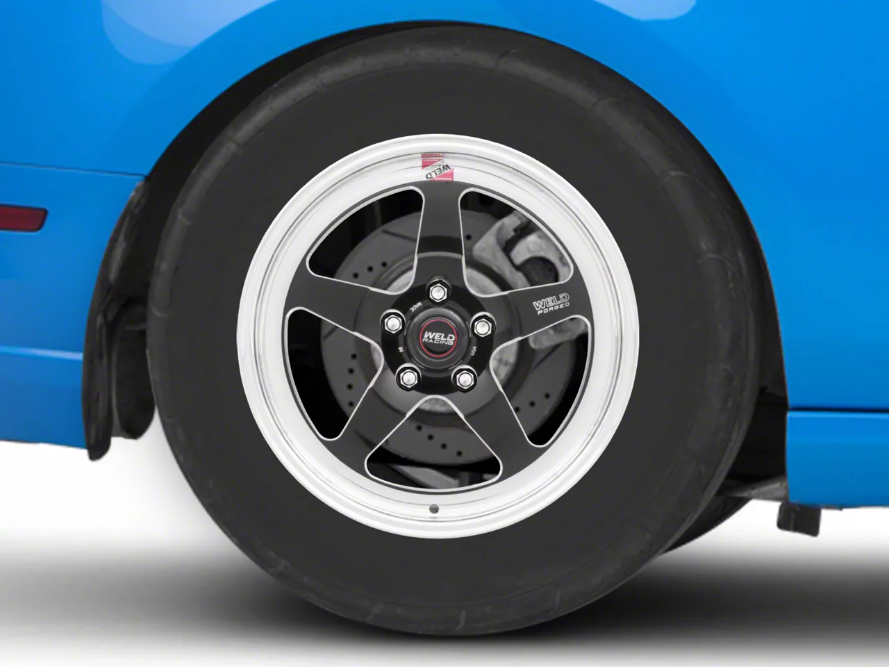 Weld Racing RTS S71 Black Anodized Wheel; Rear Only; 17x10; 61mm Offset (10-14 Mustang, Excluding 13-14 GT500)