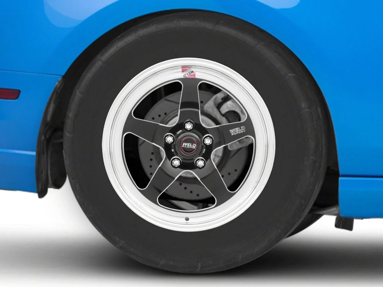 Weld Racing RTS S71 Black Anodized Wheel; Front Only; 17x5; -20mm Offset (10-14 Mustang, Excluding 13-14 GT500)