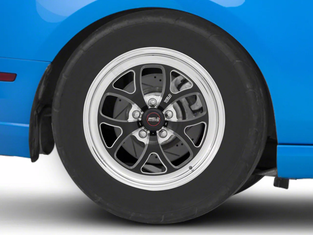 Weld Racing RTS S76 Black Anodized Wheel; Front Only; 17x5; -20mm Offset (10-14 Mustang, Excluding 13-14 GT500)