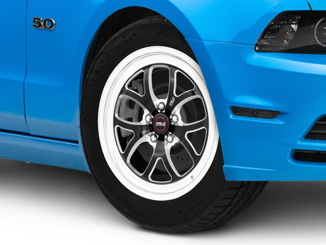 Weld Racing RTS S76 Black Anodized Wheel; Front Only; 18x5; -23mm Offset (10-14 Mustang)