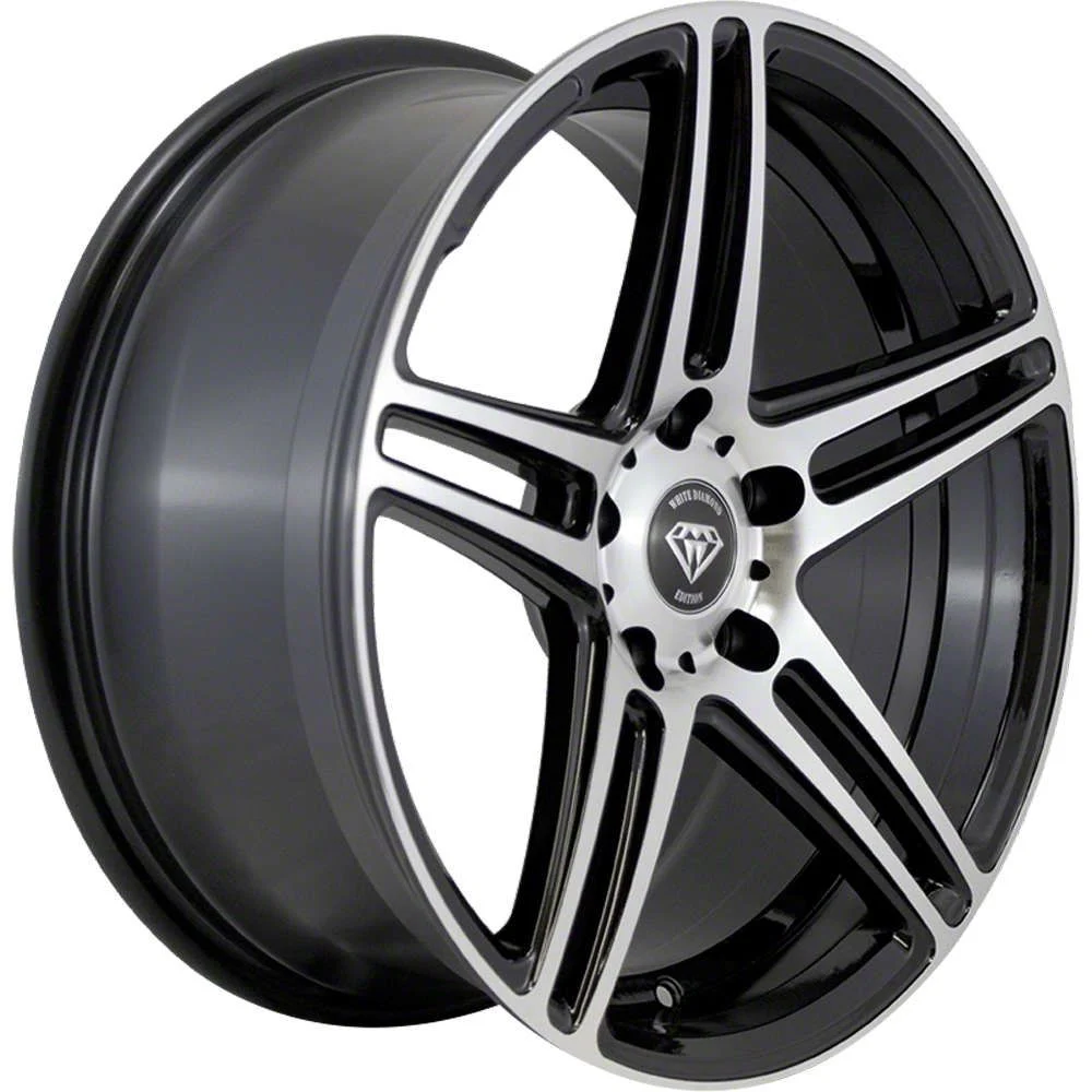 White Diamond W3184 Gloss Black Machined Wheel; 20x9; 20mm Offset (06-10 RWD Charger)