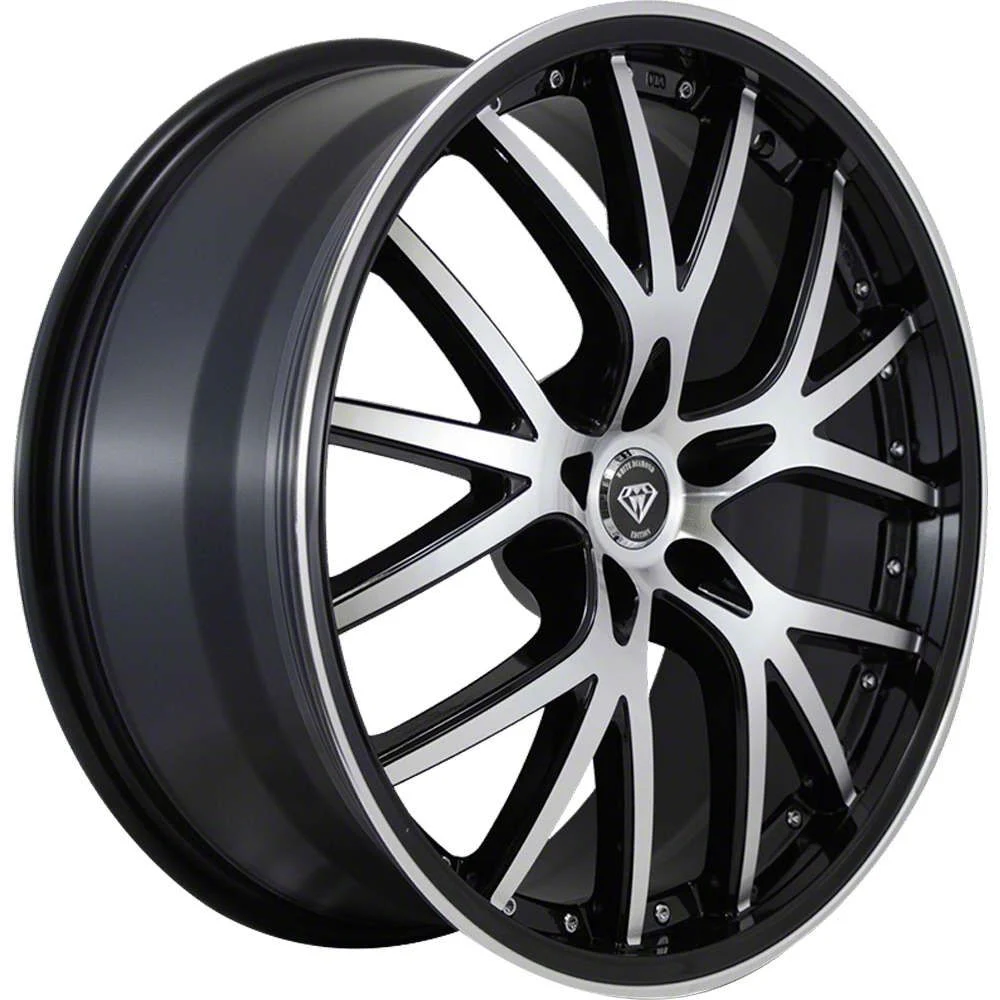 White Diamond W530 Gloss Black Machined Wheel; 20x8.5; 20mm Offset (08-23 RWD Challenger, Excluding SRT Demon, SRT Hellcat & SRT Jailbreak)