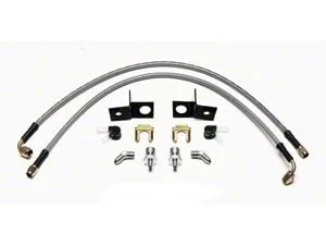 Wilwood AERO4 Caliper Flexline Brake Line Kit; Rear (15-23 Mustang)