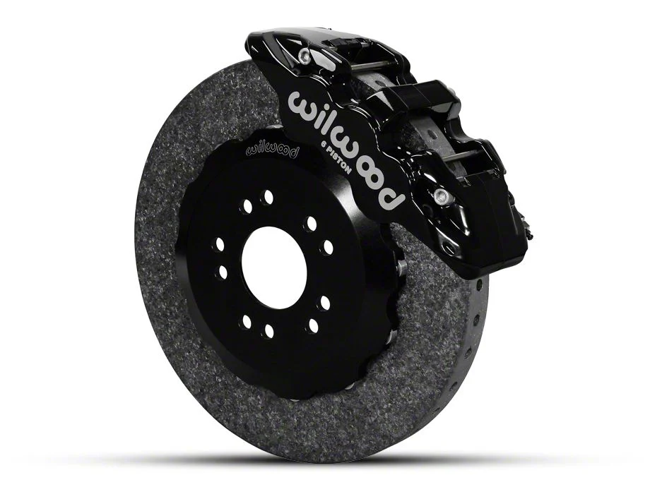 Wilwood AERO6 Dynamic Front Big Brake Kit; Black Calipers (05-14 Mustang)