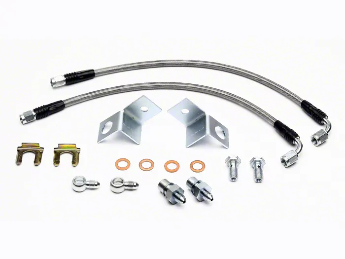 Wilwood CPB Caliper Flexline Brake Line Kit; Rear (05-10 Mustang)