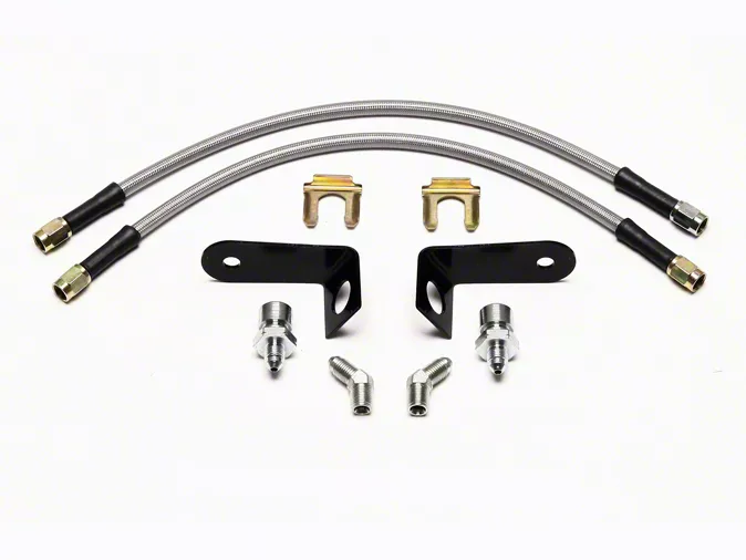 Wilwood Race Caliper Flexline Brake Line Kit; Front (15-23 Mustang)