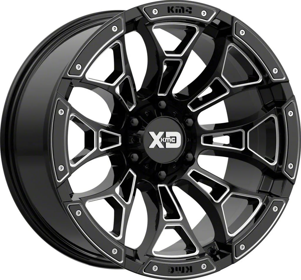 XD Boneyard Gloss Black Milled 6-Lug Wheel; 20x9; 0mm Offset (07-14 Tahoe)