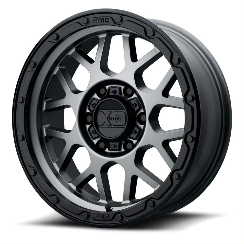 XD Grenade OR Matte Gray with Matte Black Lip 6-Lug Wheel; 18x8.5; 0mm Offset (07-14 Tahoe)