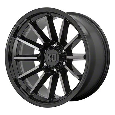 XD Luxe Gloss Black Machined with Gray Tint 6-Lug Wheel; 20x9; 18mm Offset (07-14 Tahoe)