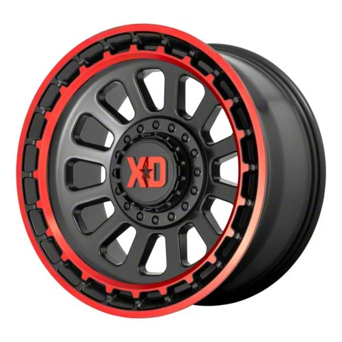 XD Omega Satin Black Machined with Red Tint 6-Lug Wheel; 17x9; 0mm Offset (07-14 Yukon)