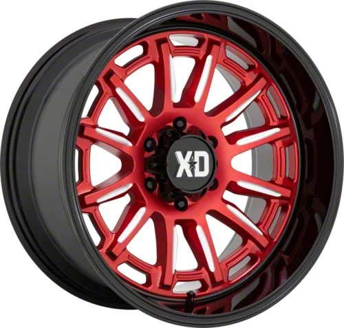 XD Phoenix Candy Red Milled with Black Lip 6-Lug Wheel; 20x10; -18mm Offset (07-14 Yukon)