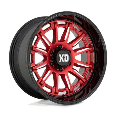 XD Phoenix Candy Red Milled with Black Lip 6-Lug Wheel; 20x9; 0mm Offset (07-14 Yukon)
