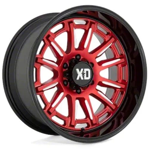 XD Phoenix Candy Red Milled with Black Lip 6-Lug Wheel; 20x9; 18mm Offset (07-14 Yukon)