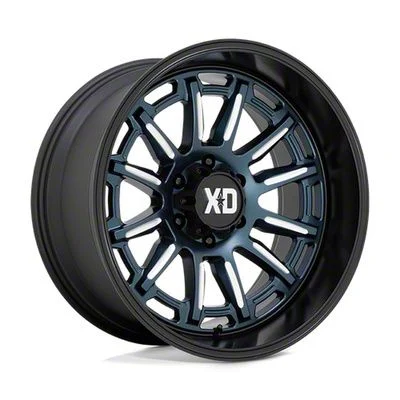 XD Phoenix Metallic Blue Milled with Black Lip 6-Lug Wheel; 20x9; 0mm Offset (07-14 Yukon)