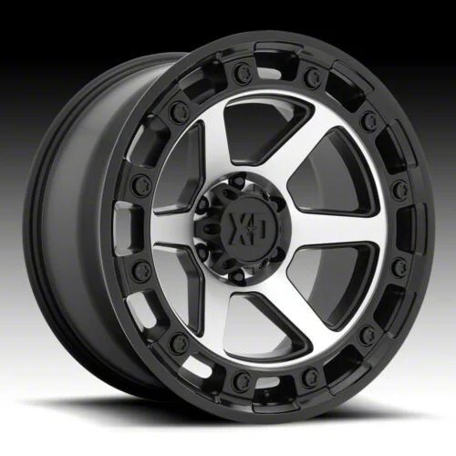 XD Raid Satin Black Machined 6-Lug Wheel; 17x9; 0mm Offset (07-14 Yukon)