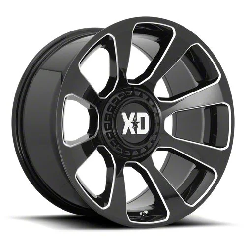 XD Reactor Gloss Black Milled 6-Lug Wheel; 20x10; -18mm Offset (07-14 Yukon)