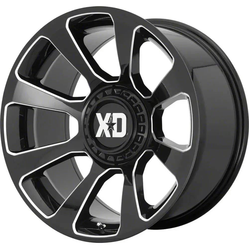 XD Reactor Gloss Black Milled 6-Lug Wheel; 20x9; 0mm Offset (07-14 Yukon)