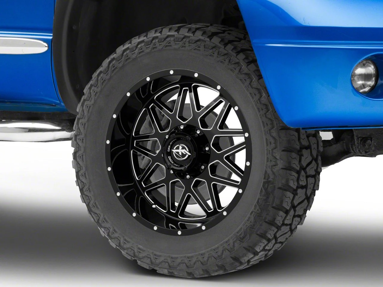 XF Offroad XF-211 Gloss Black Milled 5-Lug Wheel; 20x9; 0mm Offset (02-08 RAM 1500, Excluding Mega Cab)