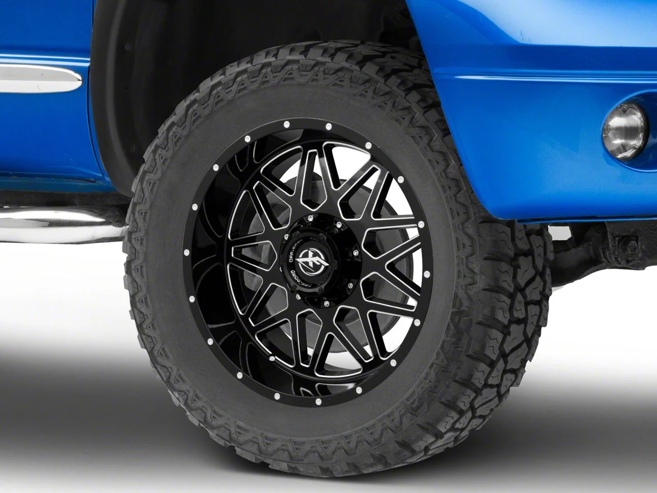 XF Offroad XF-211 Gloss Black Milled 5-Lug Wheel; 20x9; 12mm Offset (02-08 RAM 1500, Excluding Mega Cab)