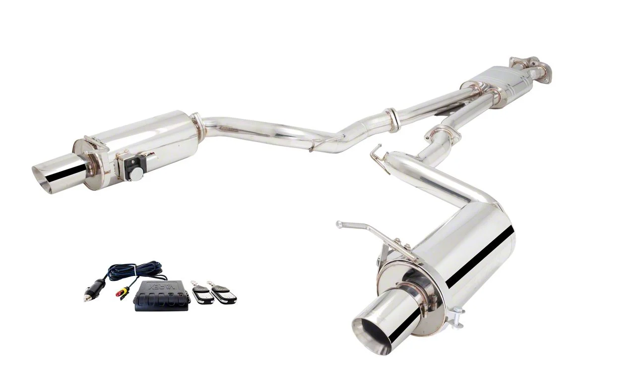 XForce Varex 2.50-Inch Cat-Back Exhaust with Round Rear Mulffers (15-23 Mustang EcoBoost w/o Active Exhaust)