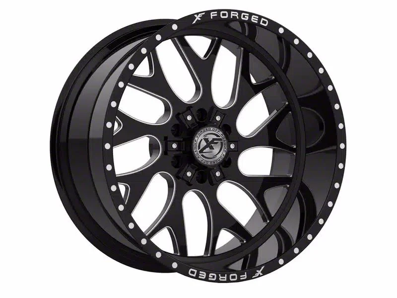 XFX Flow XFX-301 Gloss Black Milled 5-Lug Wheel; 18x10; 0mm Offset (02-08 RAM 1500, Excluding Mega Cab)