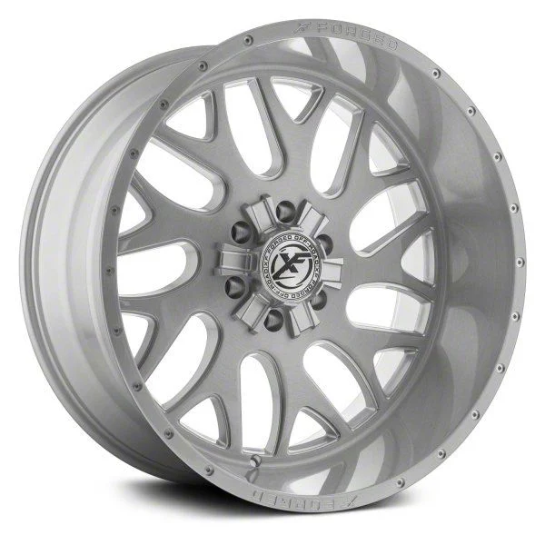 XFX Flow XFX-301 Brushed Milled 8-Lug Wheel; 24x12; -44mm Offset (11-14 Sierra 2500 HD)