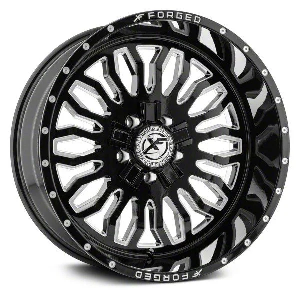 XFX Flow XFX-305 Gloss Black Milled 8-Lug Wheel; 24x12; -44mm Offset (11-14 Sierra 2500 HD)