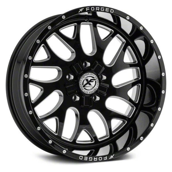 XFX Flow XFX-301 Gloss Black Milled 5-Lug Wheel; 20x12; -44mm Offset (02-08 RAM 1500, Excluding Mega Cab)