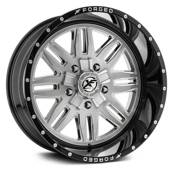 XFX Flow XFX-303 Brushed Milled with Black Lip 5-Lug Wheel; 20x12; -44mm Offset (02-08 RAM 1500, Excluding Mega Cab)