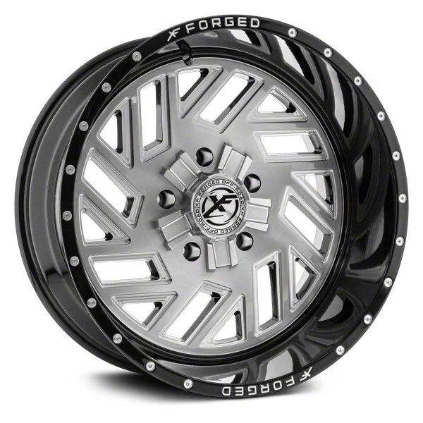 XFX Flow XFX-304 Brushed Milled with Black Lip 5-Lug Wheel; 20x12; -44mm Offset (02-08 RAM 1500, Excluding Mega Cab)