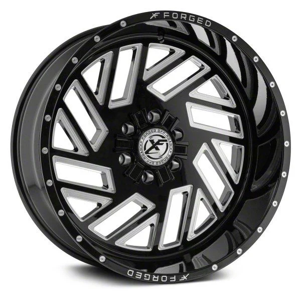 XFX Flow XFX-304 Gloss Black Milled 5-Lug Wheel; 20x12; -44mm Offset (02-08 RAM 1500, Excluding Mega Cab)