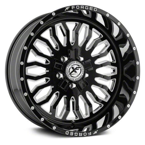 XFX Flow XFX-305 Gloss Black Milled 5-Lug Wheel; 20x12; -44mm Offset (02-08 RAM 1500, Excluding Mega Cab)