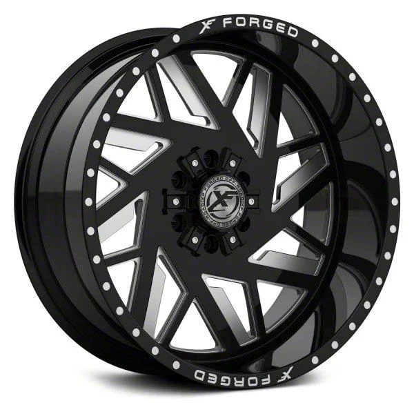 XFX Flow XFX-306 Gloss Black Milled 5-Lug Wheel; 20x12; -44mm Offset (02-08 RAM 1500, Excluding Mega Cab)