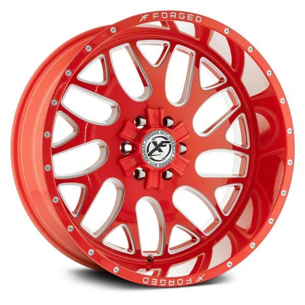 XFX Flow XFX-301 Red Milled 8-Lug Wheel; 20x12; -44mm Offset (07-10 Sierra 2500 HD)